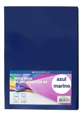 Tapa P/Encuadernación Pvc A4 Paq X 50 Unid Azul Marino