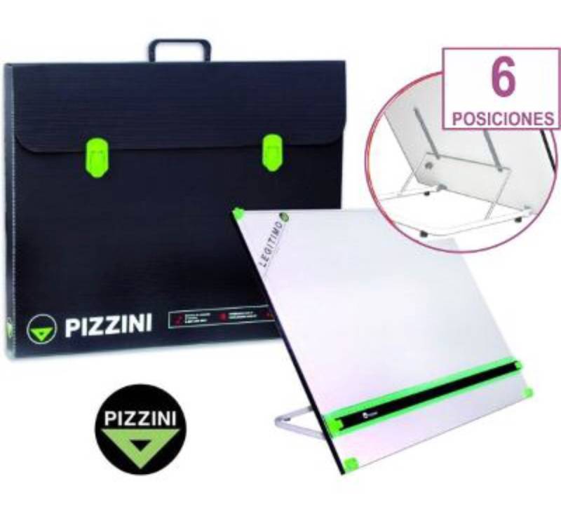 Tablero De Dibujo Pizzini 7754 C/Atril Y Portatablero 50X60