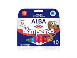 Témpera Alba Caja 8 Ml X 10 Unidades Celeste