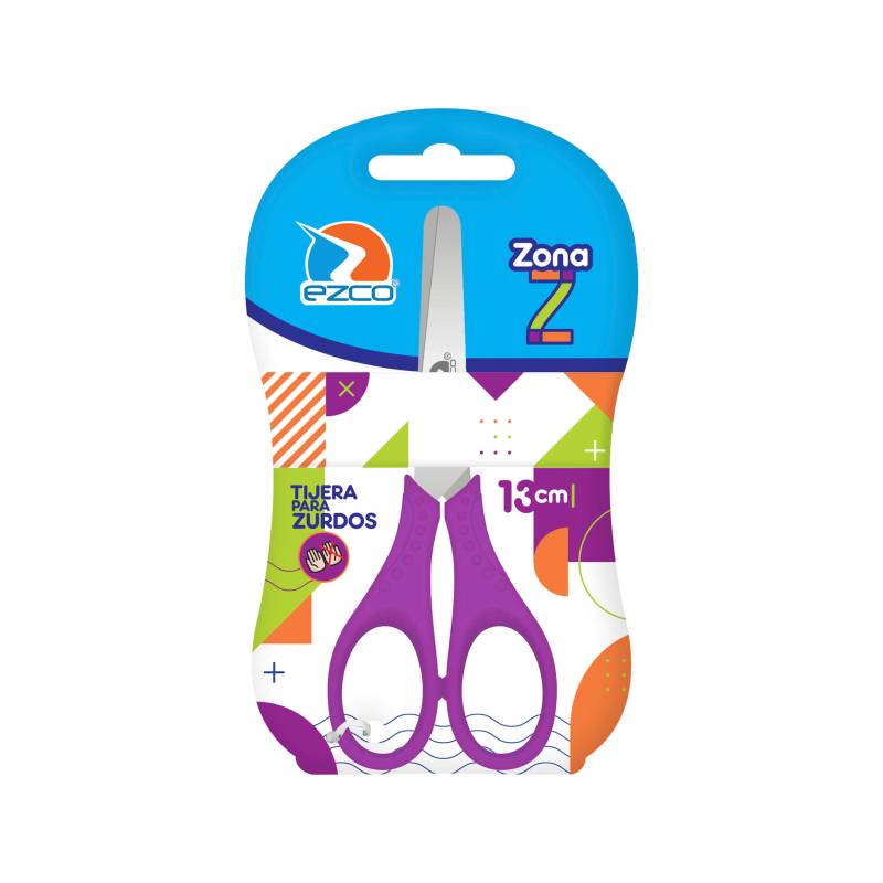 Tijera Ezco Zona Z P/Zurdos En Blister