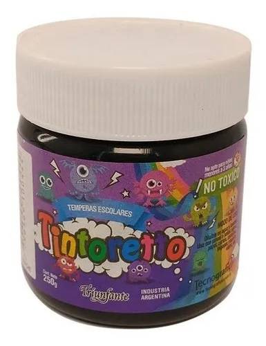 Témpera En Pote X 250 Ml Color Negro Tintoretto