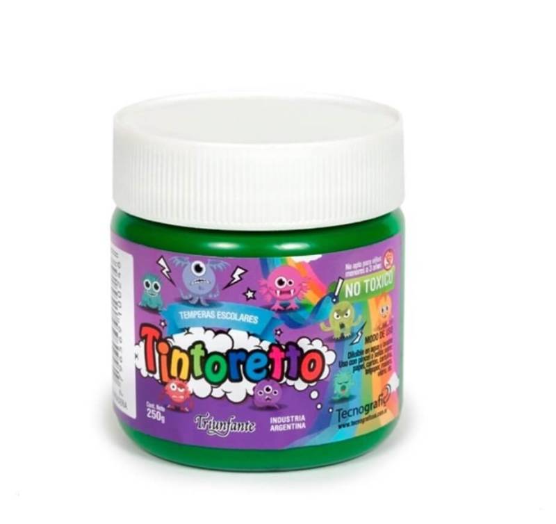 Témpera En Pote X 250 Ml Color Verde Pradera Tintoretto