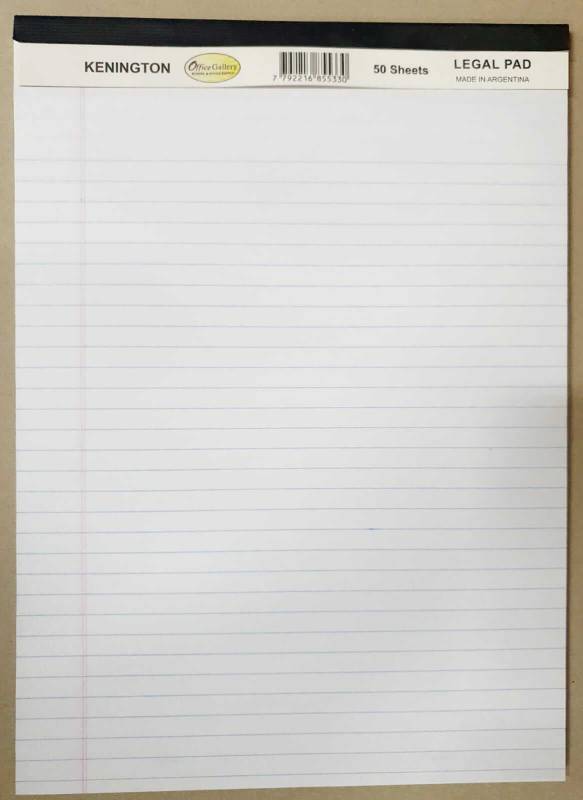Block Artesco Legal Pad A4 50 Hjs Rayado