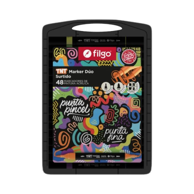 Marcadores Filgo Tnt Marker Duo Acrilico Estuche X 48 Surt