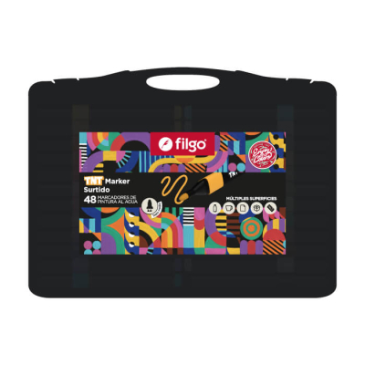Marcadores Filgo Tnt Marker Al Agua Estuche X 48 Surt