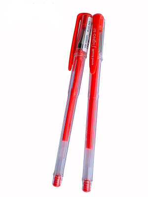 Boligrafo Uniball Signo 100 Tinta Gel Rojo Fluo