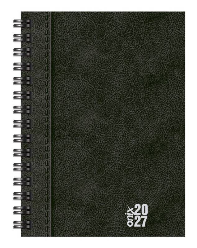 Agenda Onix 2027 C/Esp Uomo Black 16X22 Diaria Td 320 P  Ag27A001