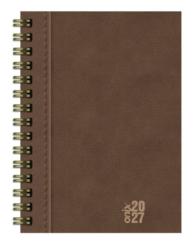 Agenda Onix 2027 C/Esp Uomo Color Marron 16X22 Diaria Td 320 P Ag27A002