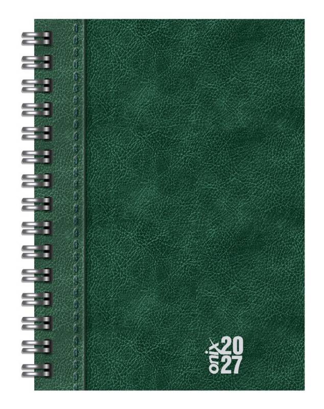 Agenda Onix 2027 C/Esp Uomo Color Verde 16X22 Diaria Td 320 P Ag27A002