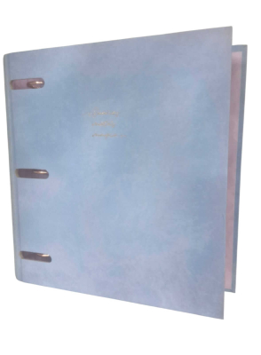 Carpeta 3Ø40Mm Ry Velvet Pastel Celeste
