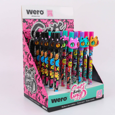 Lapicera Roller Wero Borrable Cats We4241
