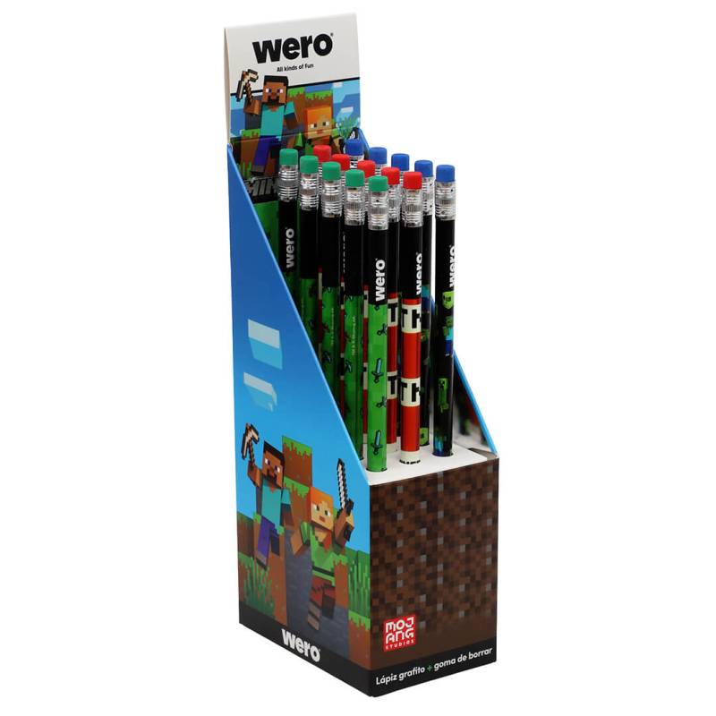 Lapiz De Grafito Wero C/Goma Minecraft We4353