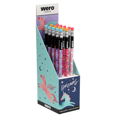 Lapiz De Grafito Wero C/Goma Unicornio We4357