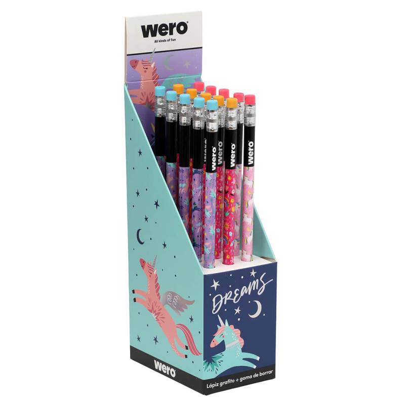 Lapiz De Grafito Wero C/Goma Unicornio We4357