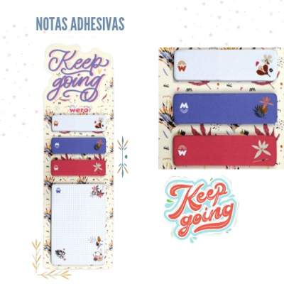 Set De Banderitas Y Notas Adhesivas Wero We2071 Keep Going