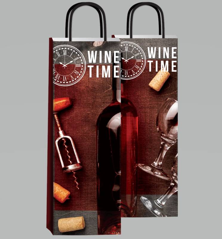 Bolsa P/Regalo Romipack Wine Time 14X40